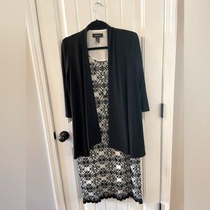 R&M Richards lace dress with attached jacket